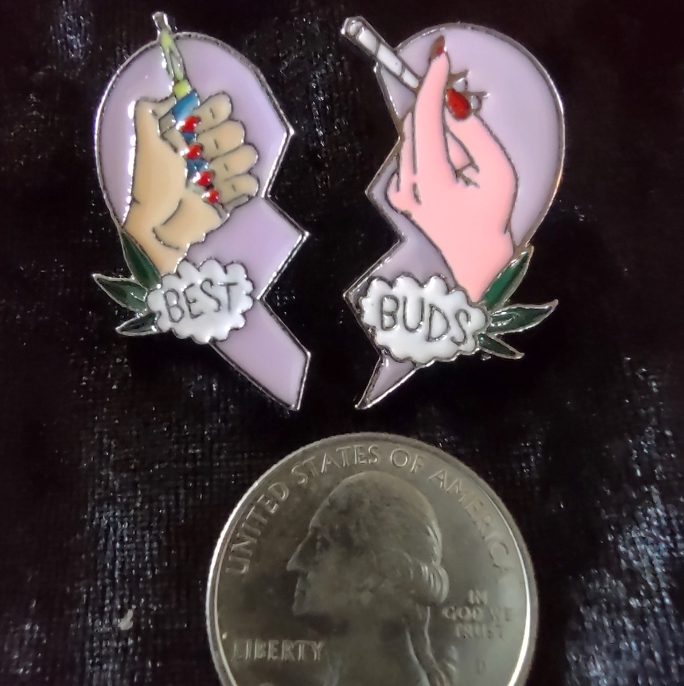 Best buds friendship pins